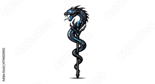 Serpent Staff A Mystical Artifact of Power and Intrigue.