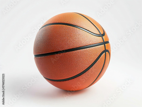 Wallpaper Mural Basketball on a White Background with Textured Surface Torontodigital.ca