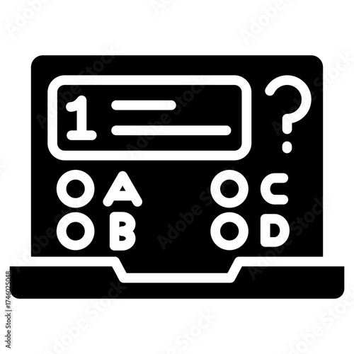 Online Test glyph icon