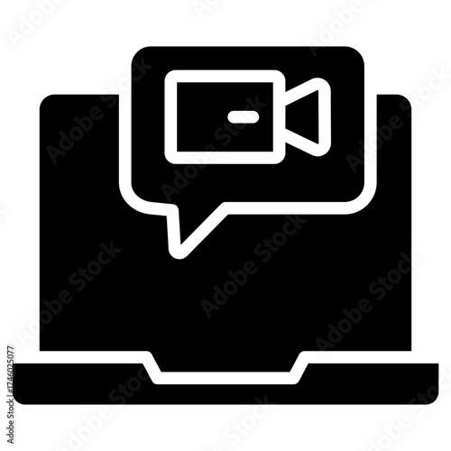 Live Webinar glyph icon