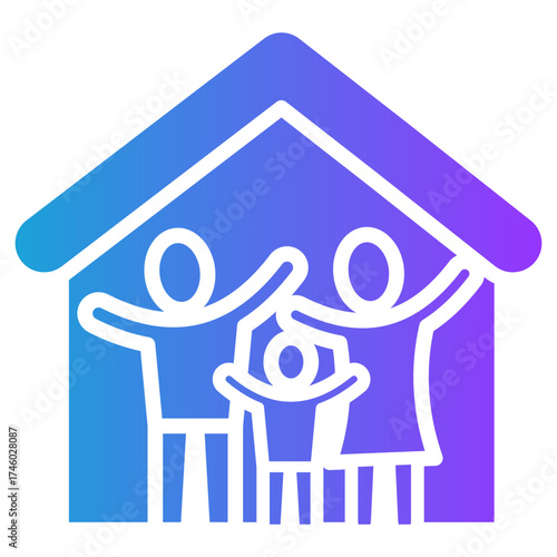 Family Bonds glyph gradient icon