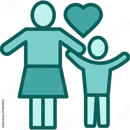Single Parenting solid icon