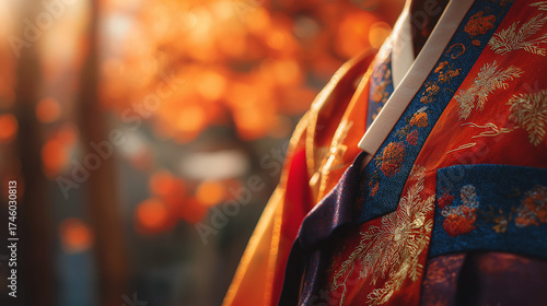 An embroidered charro jacket with silver buttons, bathed in golden sunset light, with marigold flowers softly blurred in the background.