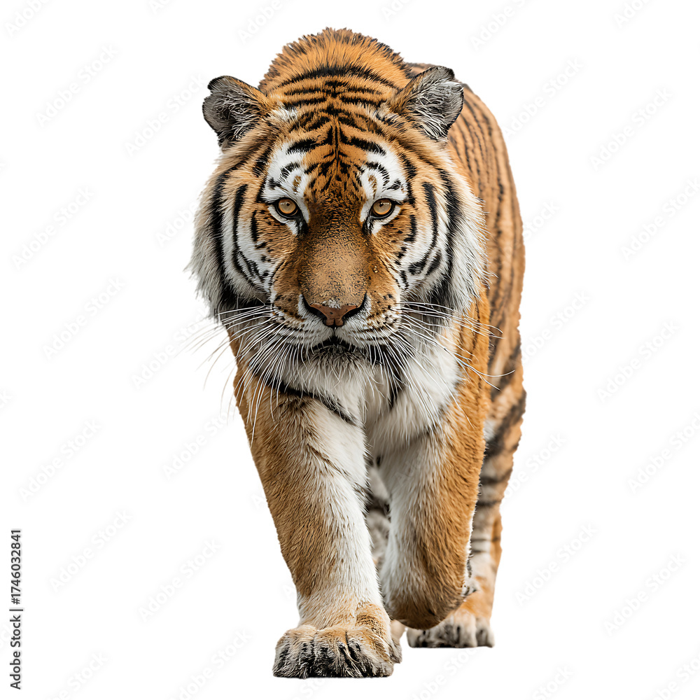Obraz premium Tiger Eyes Glow Through Dense Forest