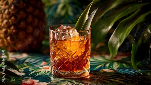 Tiki Rum Old Fashioned Recipe: Tropical Twist with Pineapple and Rich Demerara Syrup