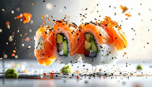 sushi with salmon