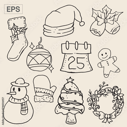 Christmas Illustration Icon Packs