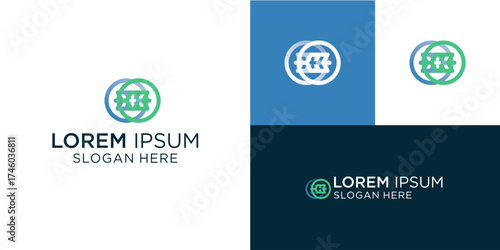 Striking logo design featuring a vibrant, modern globe icon with interconnected elements, perfect for tech companies and global organizations seeking a memorable brand identity