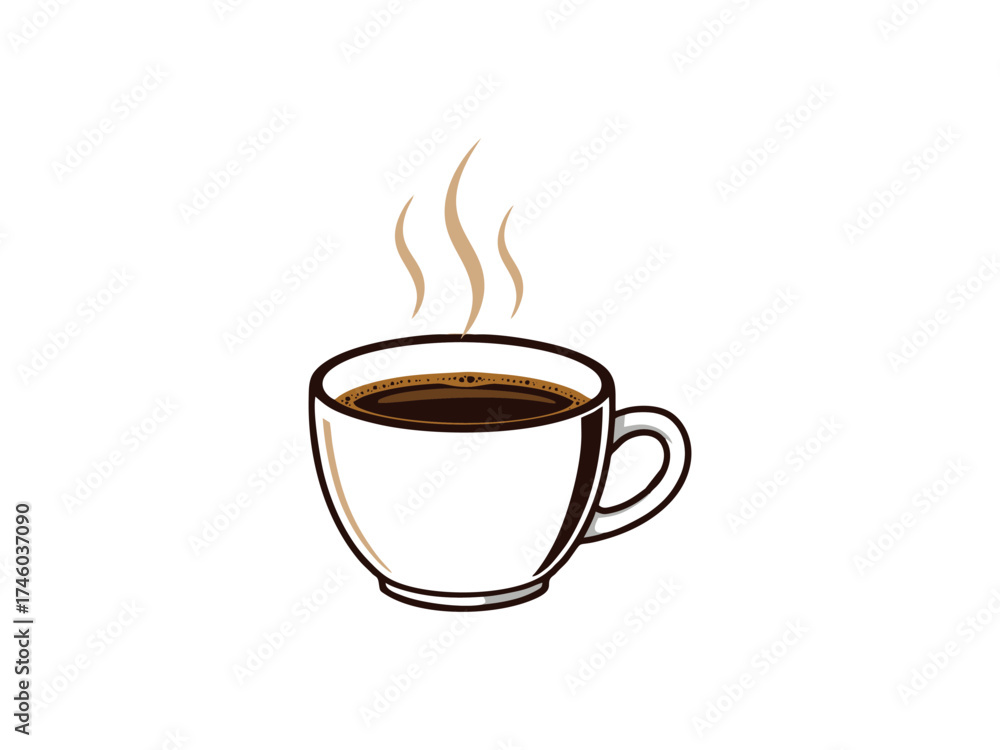 Obraz premium coffee cup isolated on white background