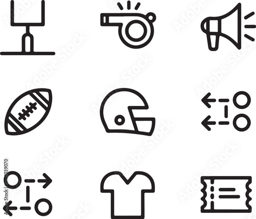 Get ready for game day with these football icons