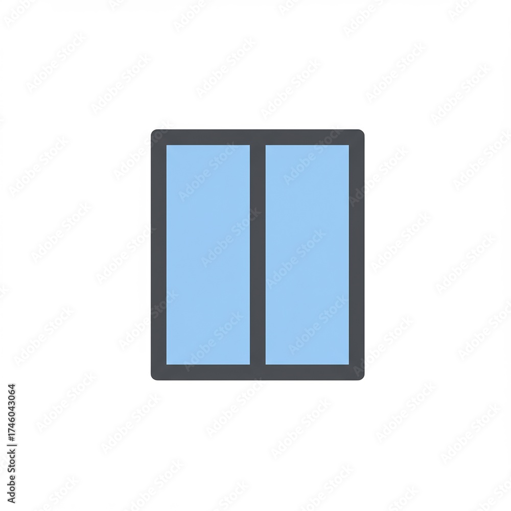 Fototapeta premium Modern Double Pane Window Icon.