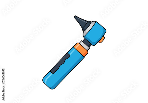 Cartoon Otoscope: Medical Instrument for Ear Examination.