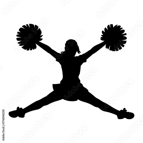 Cheerleader in Split Leap