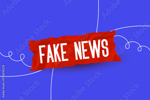 modern style Crumpled paper fake news propaganda background