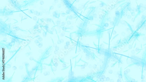 Sky Blue Handmade Japanese Paper with Fiber Texture.