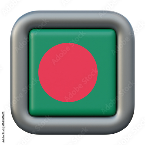 Bangladesh Flag Icon 3D Rendered Square Button. Free Download Bangladesh Flag Icon 3D Rendered Square Button. - GFXLoad
