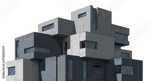 Cubic Concrete: A Modern Architectural Marvel