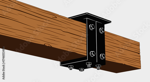 Beam and Hanger Detail: Wood Construction Connection