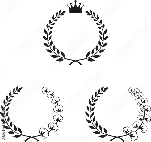 Set of Laurel Wreath and Padi Laurel and Cotton logo