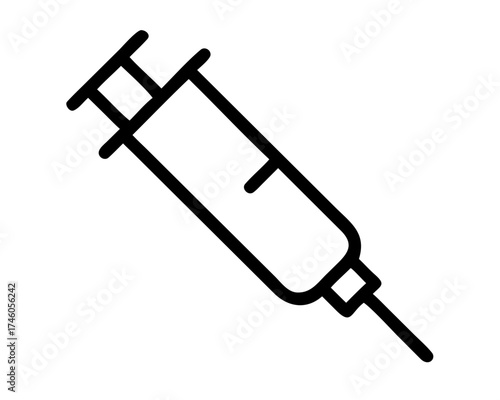 Syringe icon for medical or vaccination use