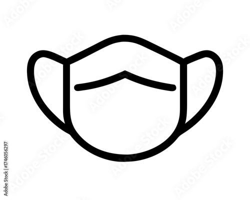Simple face mask illustration for health safety