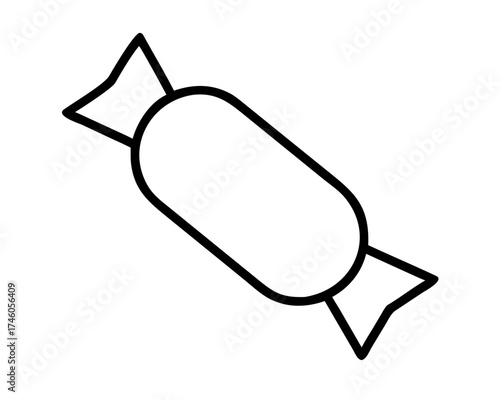 Illustration of a wrapped candy, sweet confectionery
