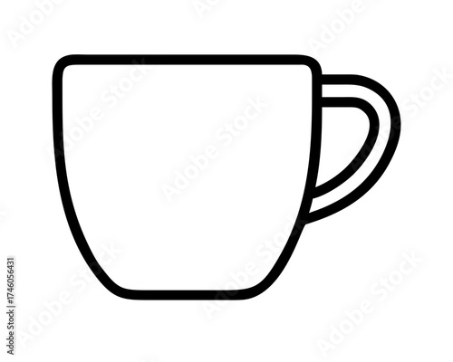 Illustration of a simple white coffee cup
