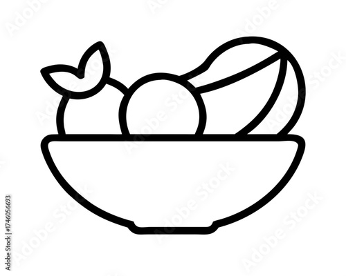 Bowl of fruits, a mix of healthy and fresh food