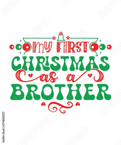 my first christmas as a brother svg