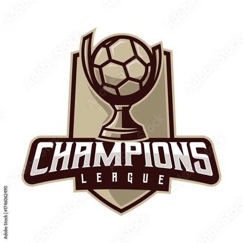 Gold football trophy   logo