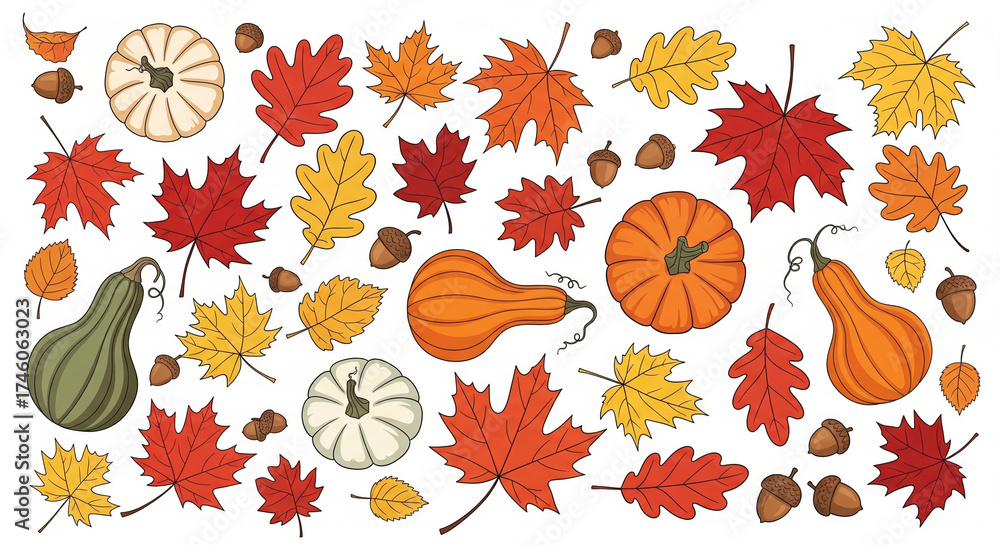 Obraz premium Decorative Fall Scene