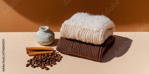 Authentic Autumn Interior Styling with Caffeine-Inspired Textures and Warm Coffee Tones Premium Cozy Lifestyle Content for Modern Marketing and Social Media