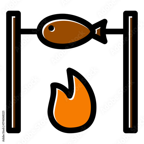 grill fish icon