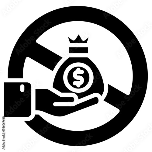 Anti Corruption Policy glyph icon