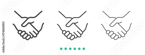 Agreement icon. Thin line icon vector