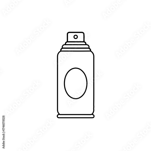 Simple Line Drawing of an Aerosol Spray Can