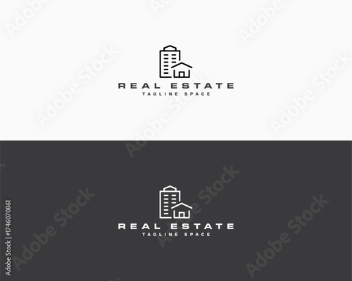 real estate logo template for corporate architecture
