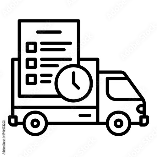 Dispatch icon for punctuality on delivery assignments
