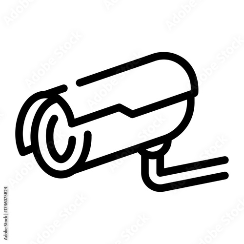 cctv camera line icon