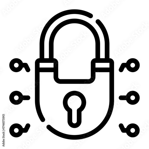 cyber security line icon