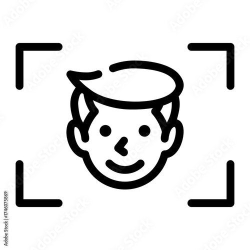 face scanner line icon