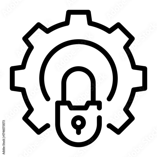 gear line icon