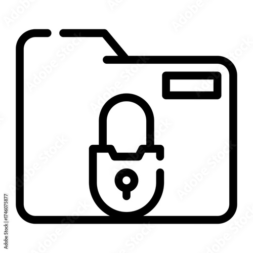 folder line icon