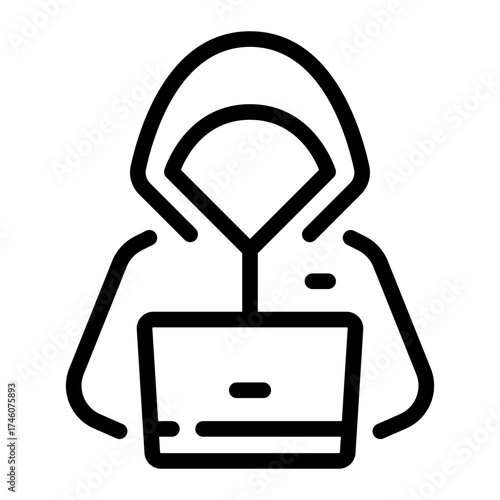 hackers line icon