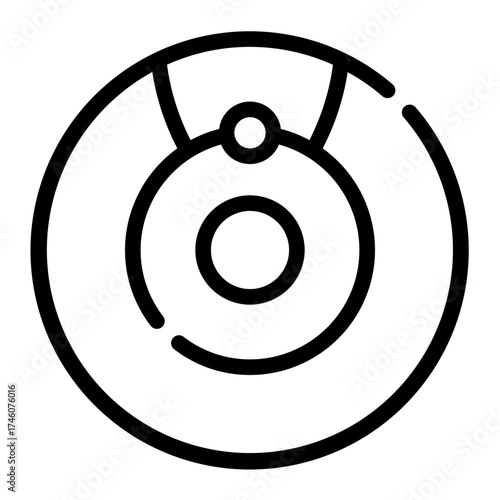 video surveillance line icon