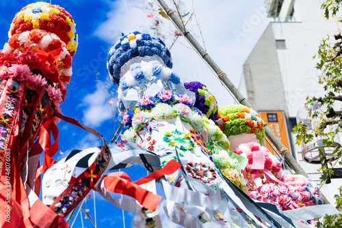 仙台七夕まつり　仙台七夕の七夕飾り