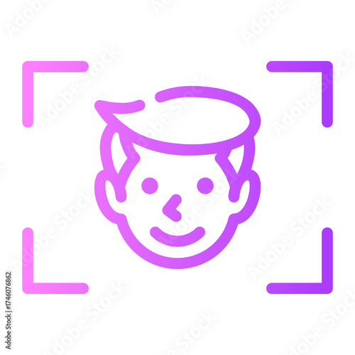 face scanner gradient icon