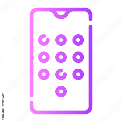 lock pattern gradient icon