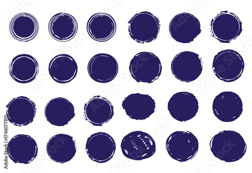 Circle written with a brush