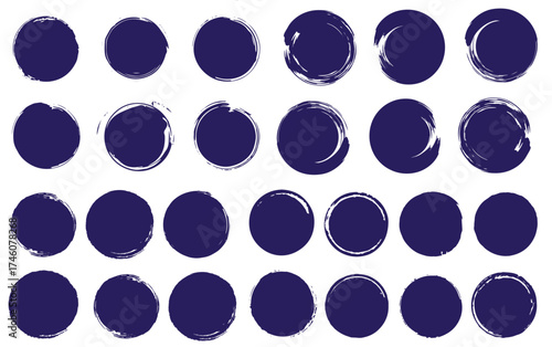 Circle written with a brush